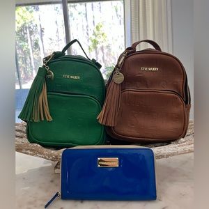 Steve Madden two backpacks and one wallet
